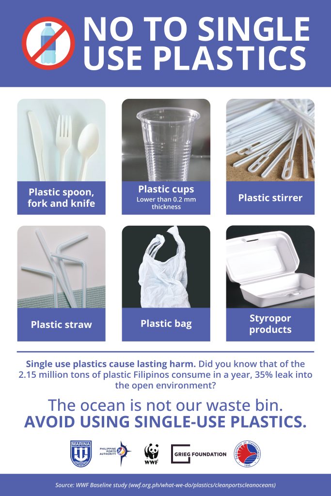 One of the communication materials regarding the ban on single-use plastics.
