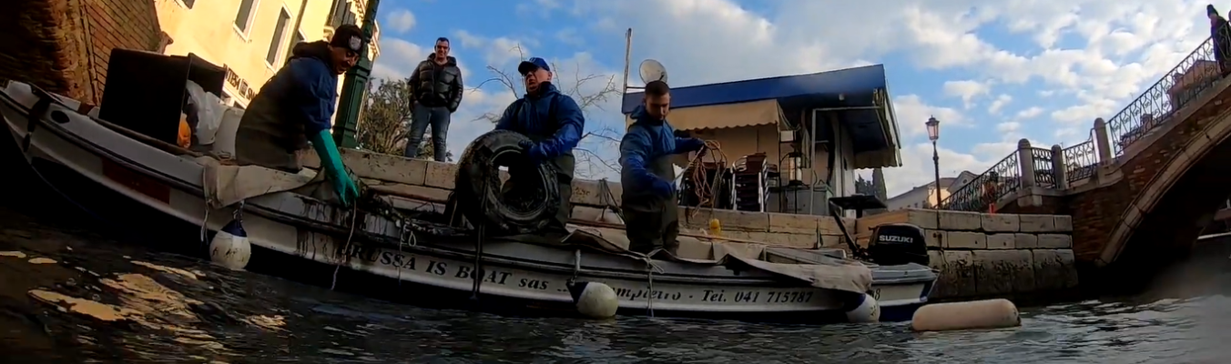 Cleaning up Canals in Venice to fight tyre pollution